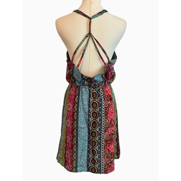 Earthbound Trading Dress XL T Strap Racerback Boho Hippie Gypsy Peasant Granola - Picture 2 of 9